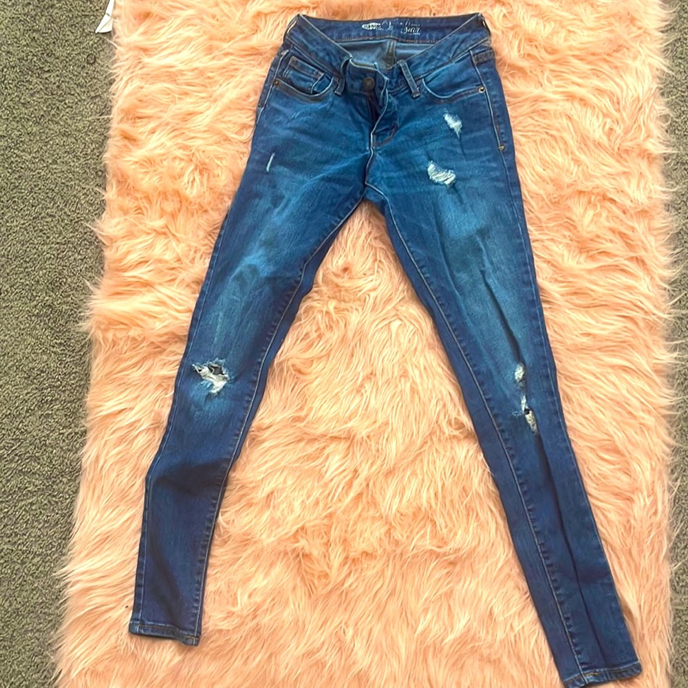 Skinny leg denim jeans